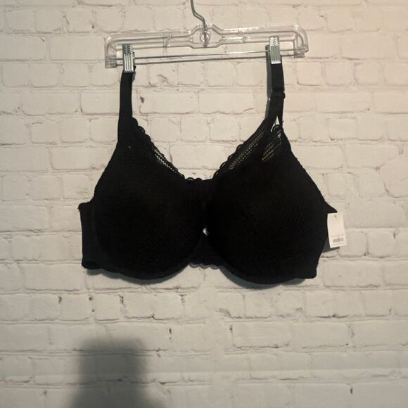 Black Lace Detail Bra – Size 46C – Full Coverage Underwire Support – New with Ta - Picture 1 of 2